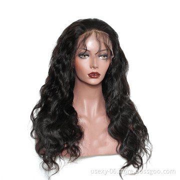 Usexy Hot Product Indian Hairs 100 Original Natural black 150 Density Virgin Full Lace Wig